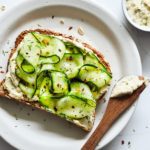 Dill Hummus with Cucumber Ribbons on Toast