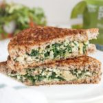 Spinach and Artichoke Grilled Cheese Sandwich on Sprouted Whole Grain Bread