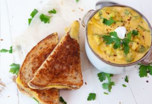 broccoli cheddar soup with grilled cheese