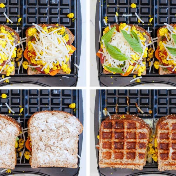 How to Make Vegan Breakfast Grilled Cheese in a Waffle Iron - Grilling
