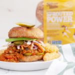 Hearty High-Protein Lentil Sloppy Joes on Silver Hills Bakery Sesame Sprouted Hamburger Buns