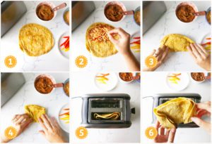Step-by-Step: How to make toaster quesadillas in under 10 minutes with sprouted whole grain tortillas