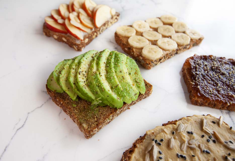 5 Easy Healthy Snack Toast Ideas