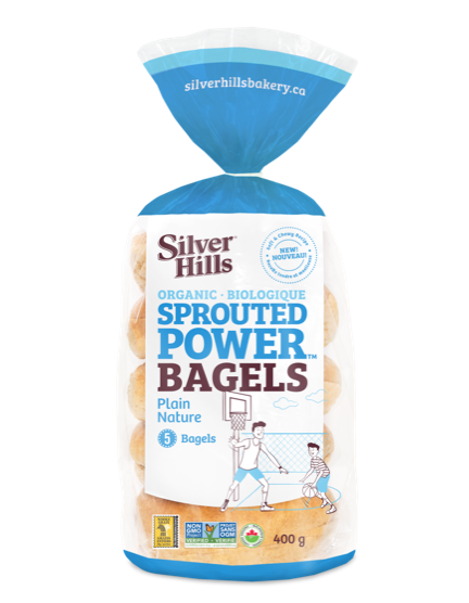 Silver Hills Bakery Sprouted Power Plain Bagels