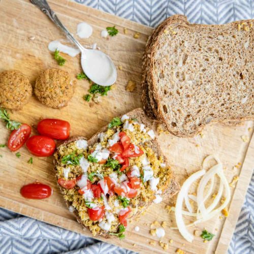 Joyous Health's Falafel Sandwich with Pickled Onions recipe