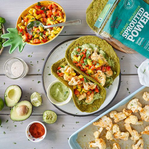 Joyous Health's Cauliflower Tacos with Mango Red Pepper Salsa recipe