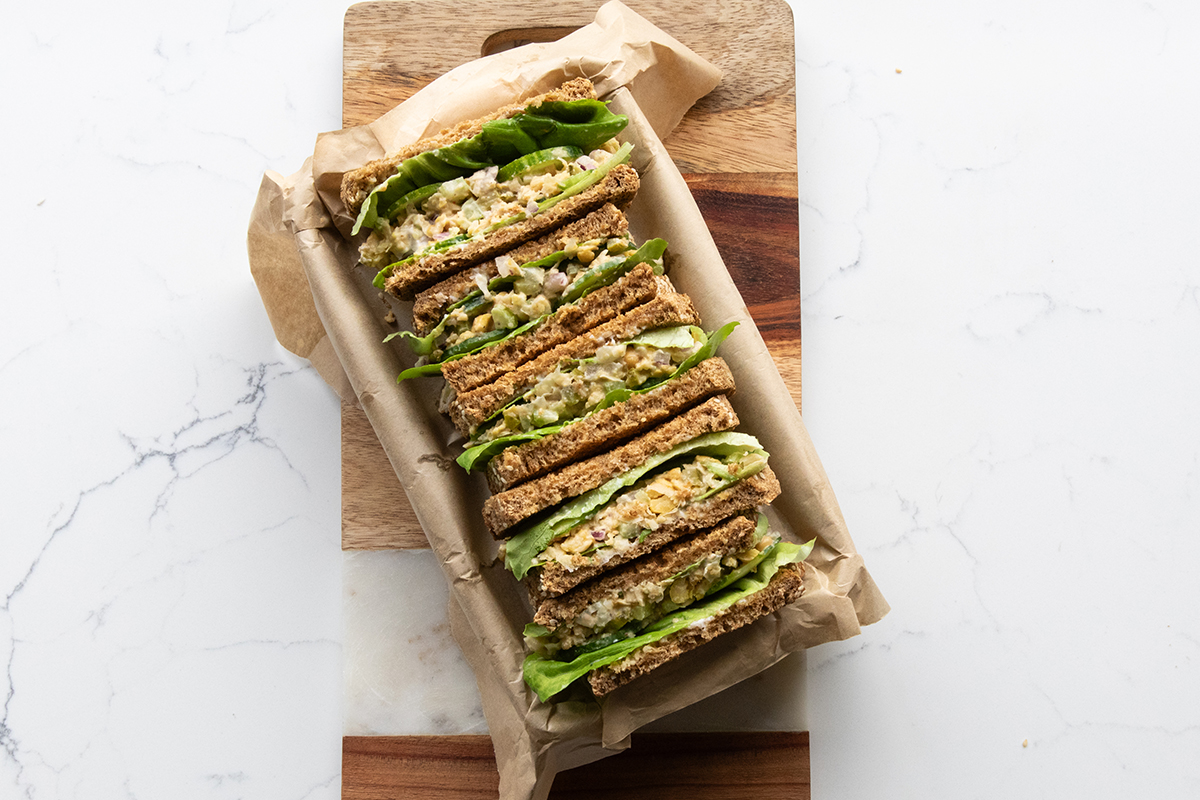 Recipe: Plant-based Squirrelly Bread Chickpea Tuna Salad Sandwich
