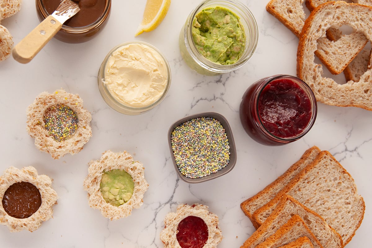 How to pack a healthy school lunch: Sprouted Bread Cookie Cutter Window Sandwiches